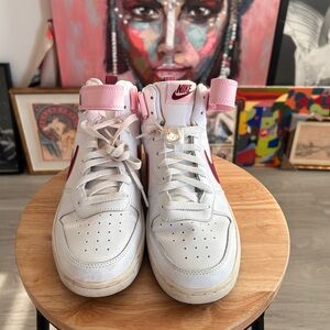 Nike White and Pink High-Tops